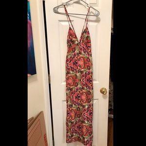 Floral Satin Maxi Dress