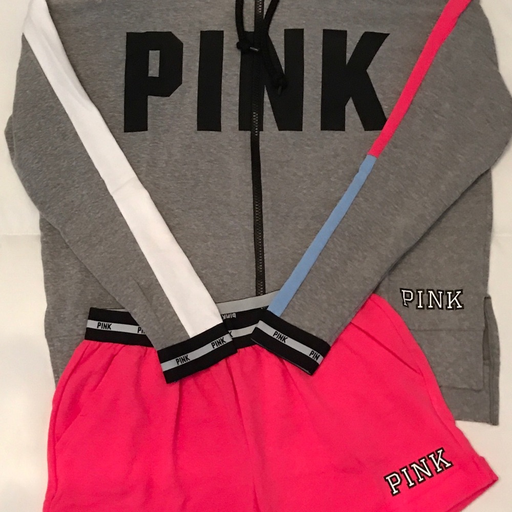 🎀PINK VS Slouchy Boyfriend BRAND NEW Coral Set🎀