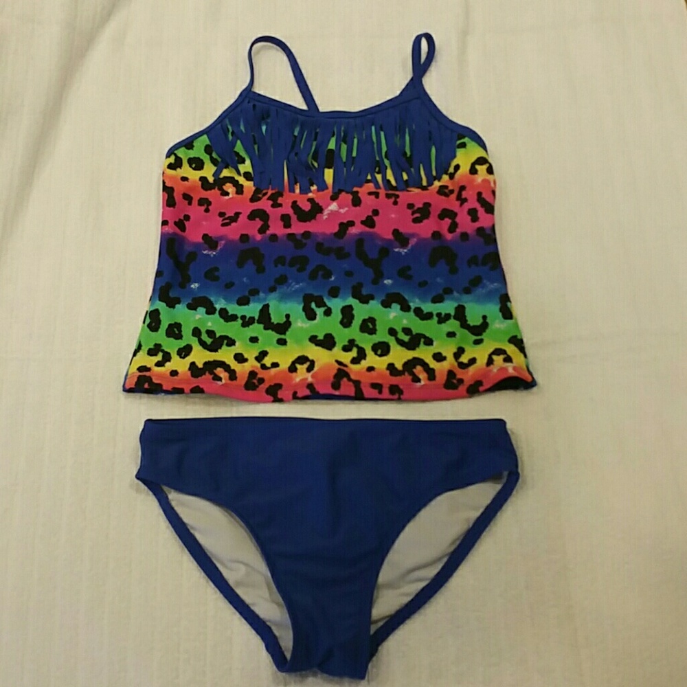 Girls 2 piece bathing suit size 8