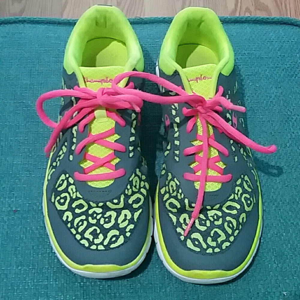 Neon green leopard sneakers