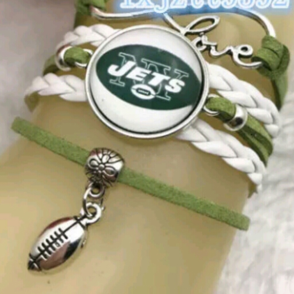 New York Jets Infinity Charm Bracelet