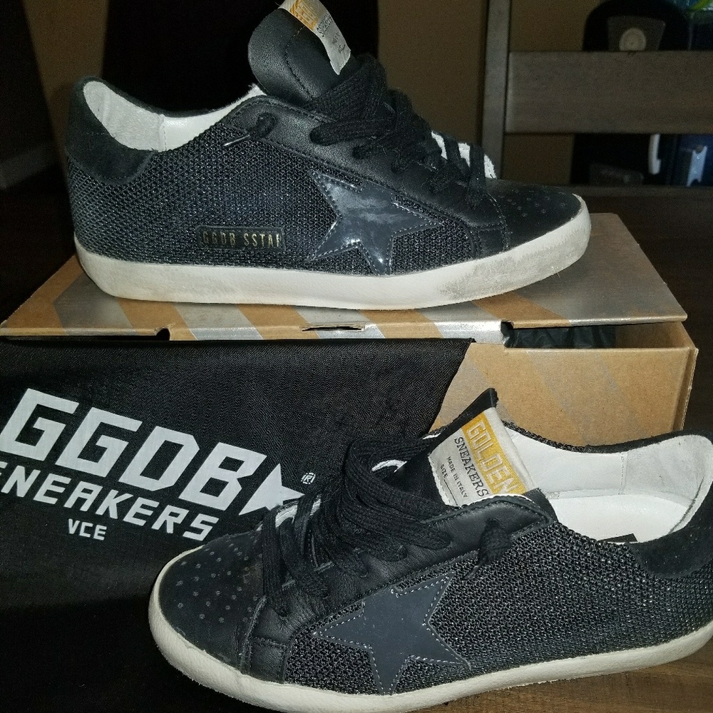 NWT black on Black Authentic Golden Goose size 36