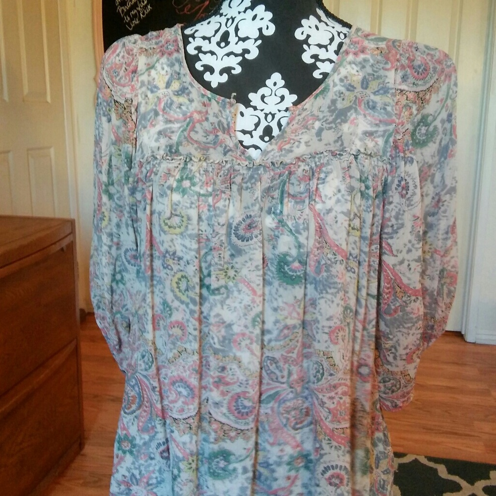 Lil for Anthropologie Peasant Shirt ~ S