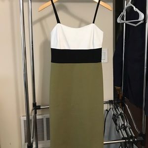 Stretchy color block dress sz 6