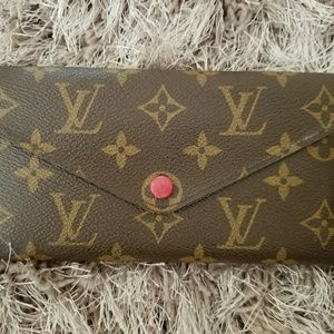 Monogram Emily luxury scarlet red bifold wallet