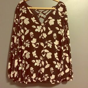 Torrid Floral Black Sheer Sleeve Too