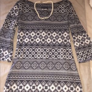 Black and grey sweater dress
