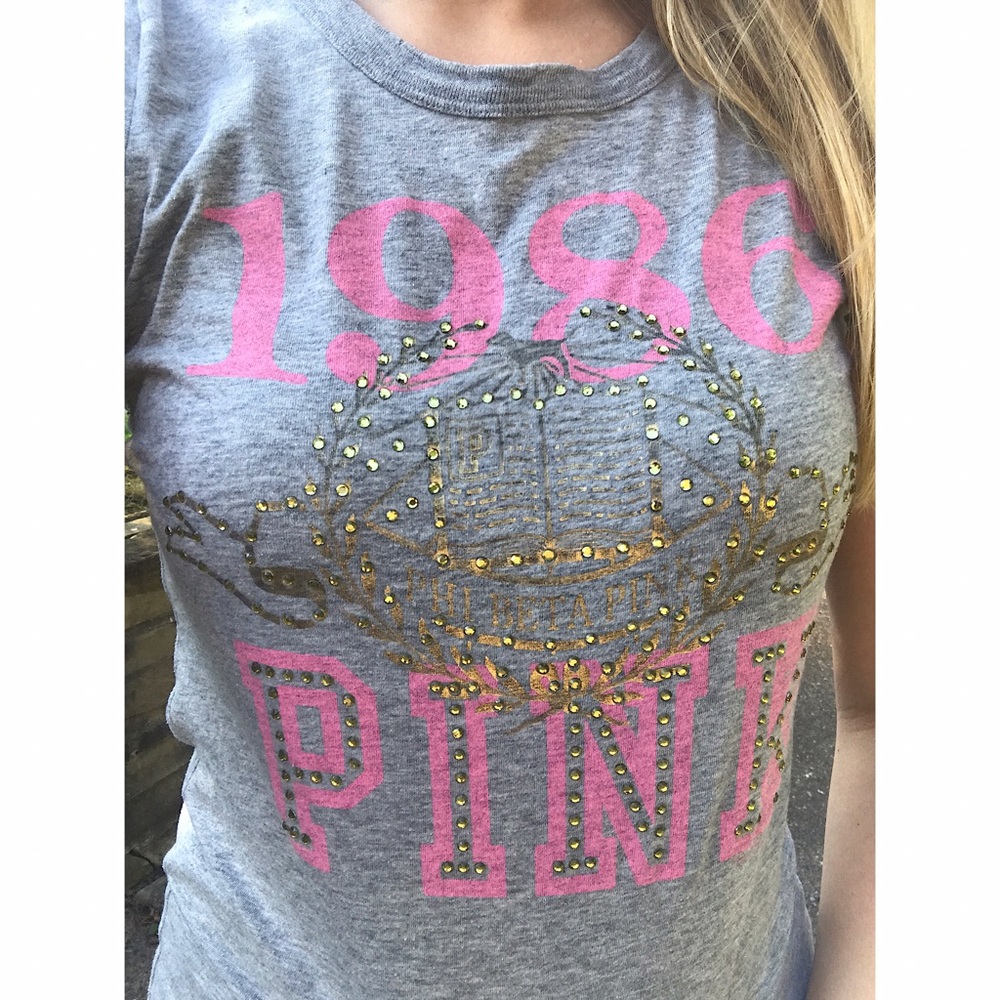 Victoria's Secret PINK SMALL bling tee shirt