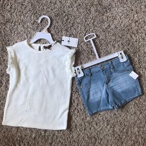 NWT 7 for all Mankind 2 PC set - knit top & shorts
