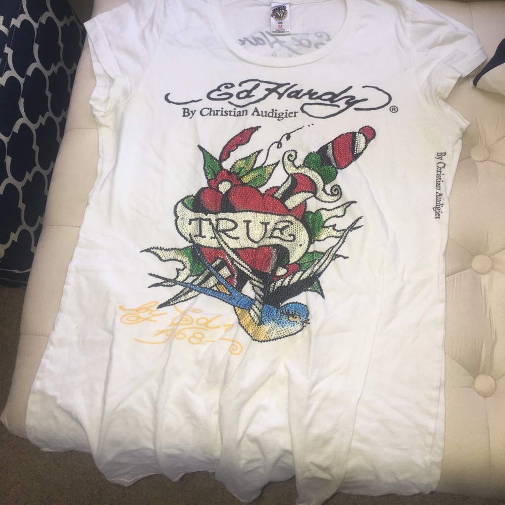 Ed Hardy white tee
