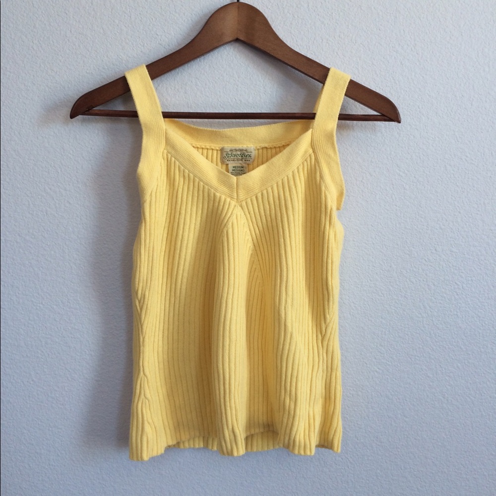 Yellow ribbed tank
