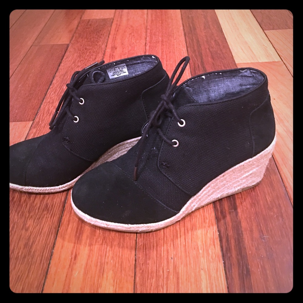 TOMS wedge booties