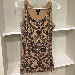 Buckle- size small Black and Tan tank top