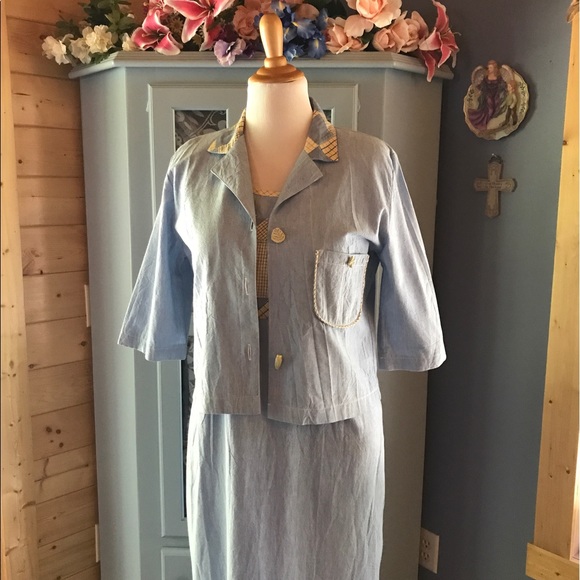SAINT GERMAIN -PARIS Denim Dress w/Patchwork. NEW! - Picture 4 of 5