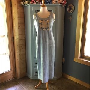 SAINT GERMAIN -PARIS Denim Dress w/Patchwork. NEW!