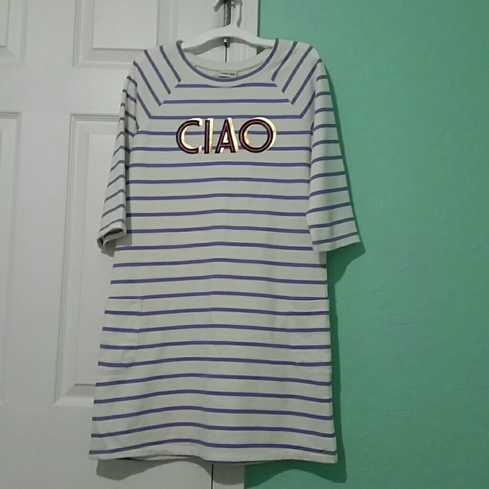 3/4 sleeve t-shirt dress