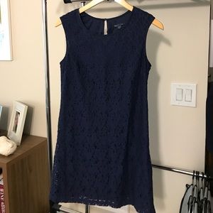 Sleeveless navy lace dress sz 4