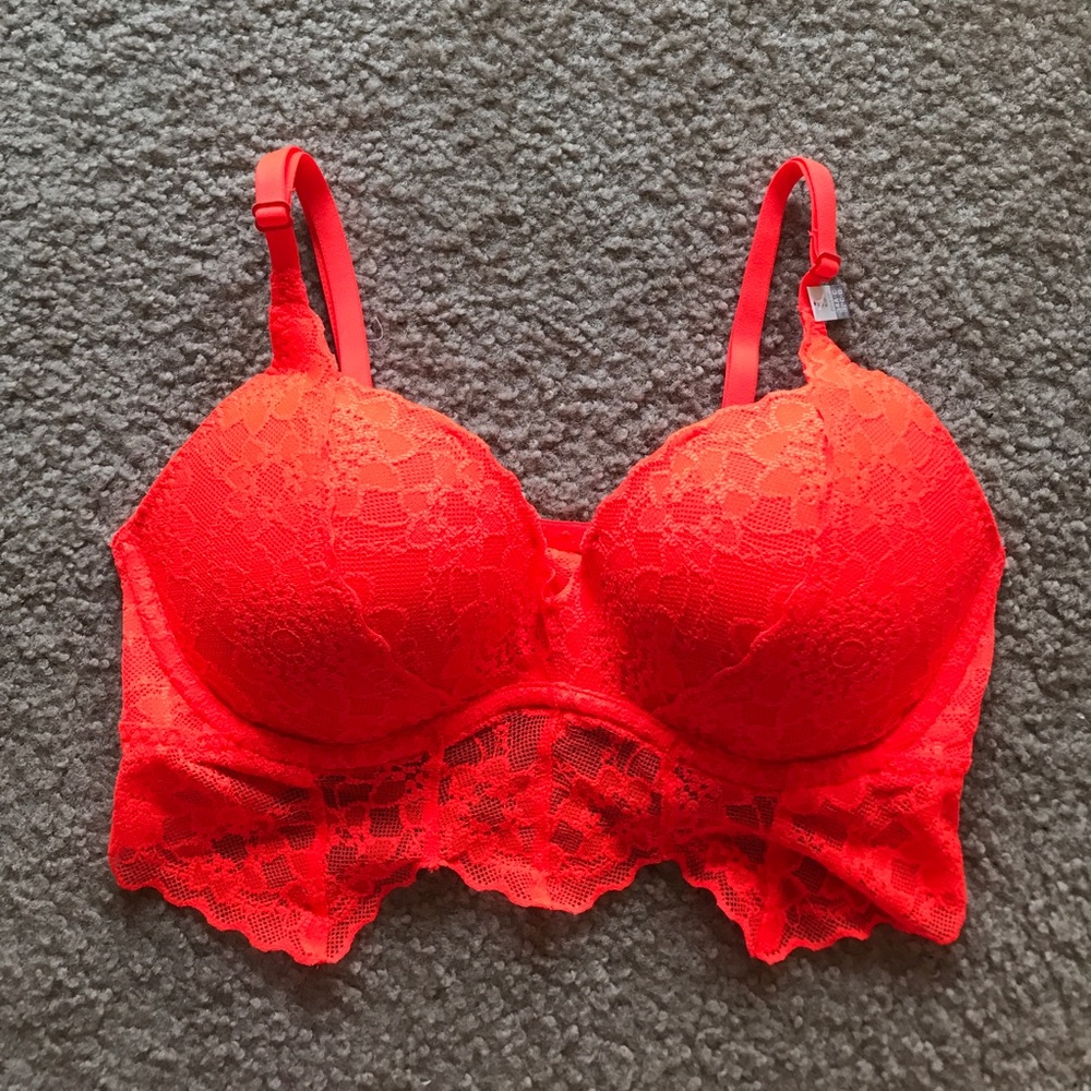VS PINK ORANGE BRALETTE