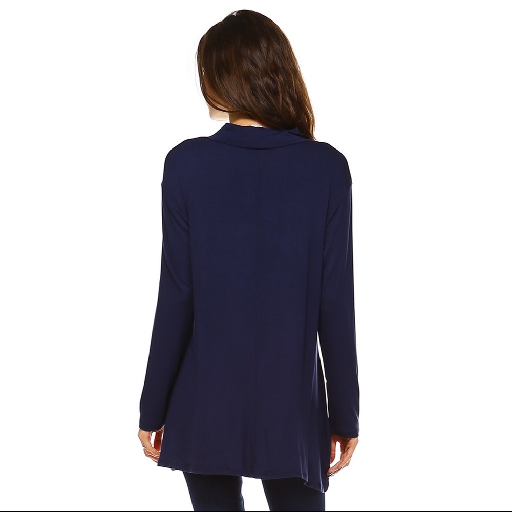 Navy Blue Hi/Low Tunic - Picture 2 of 5