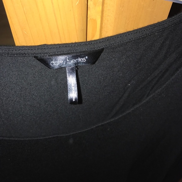 Daisy Fuentes long sleeve black t shirt - Picture 2 of 4