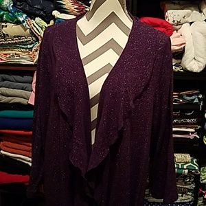 Glitter purple fashion bug cardigan