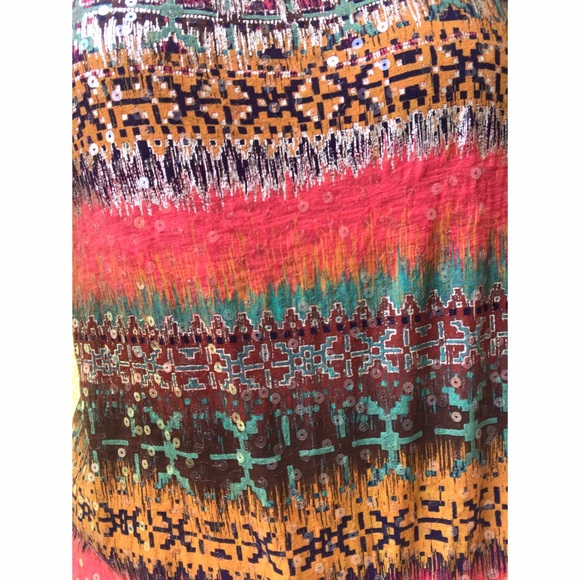 Express SMALL orange sequence tank top - Picture 2 of 2