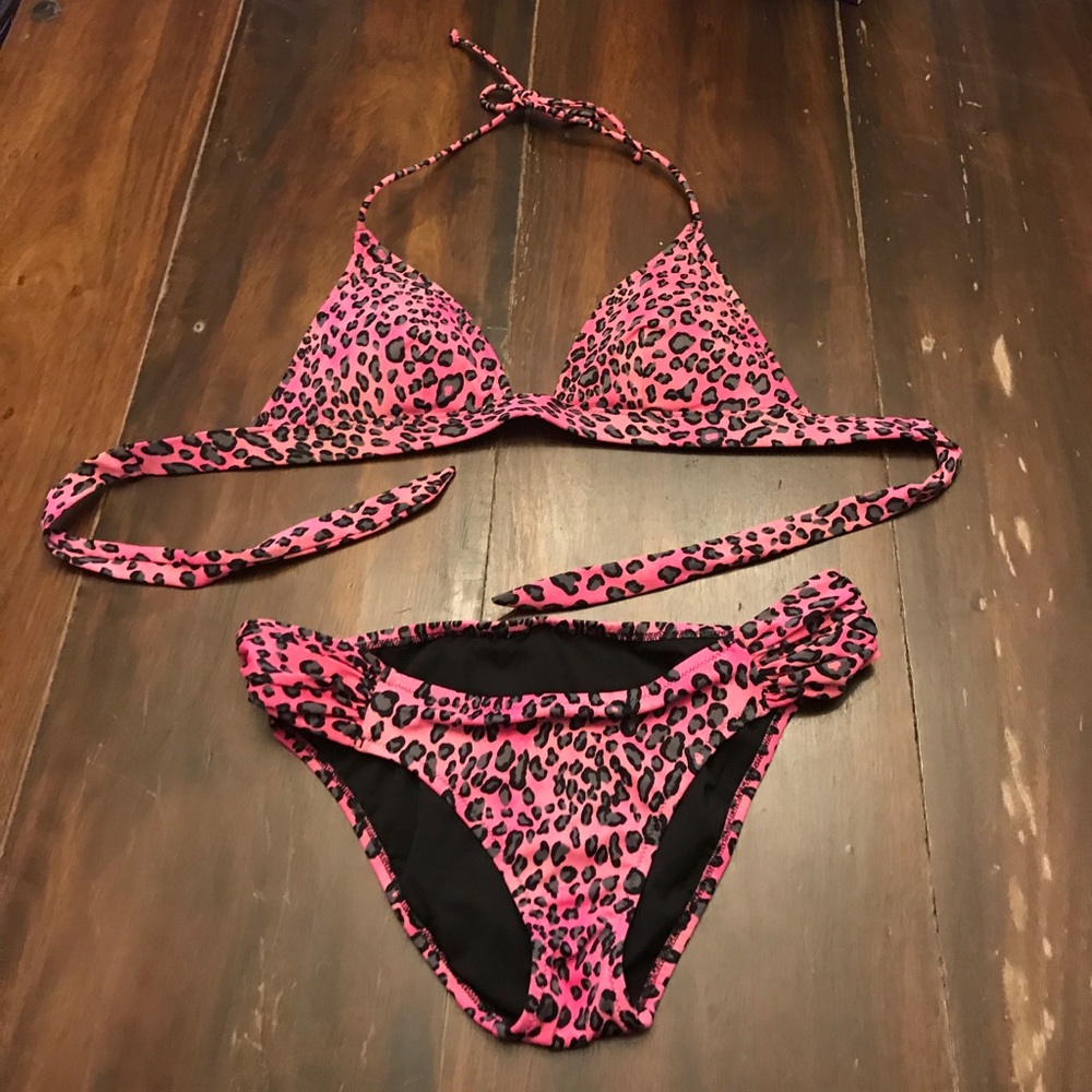 Victoria's Secret Bathing Suit pink leopard print