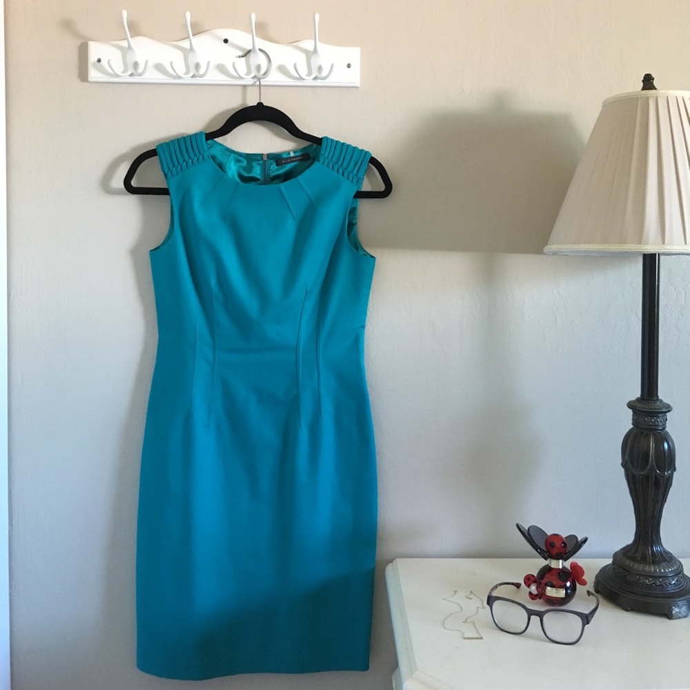 Teal Elie Tahari Professional Dress