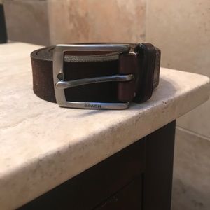 Men's COACH Suede Belt