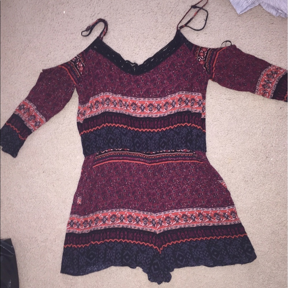 Cold shoulder romper