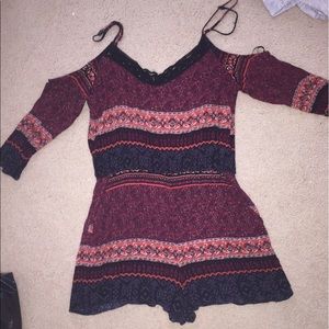 Cold shoulder romper