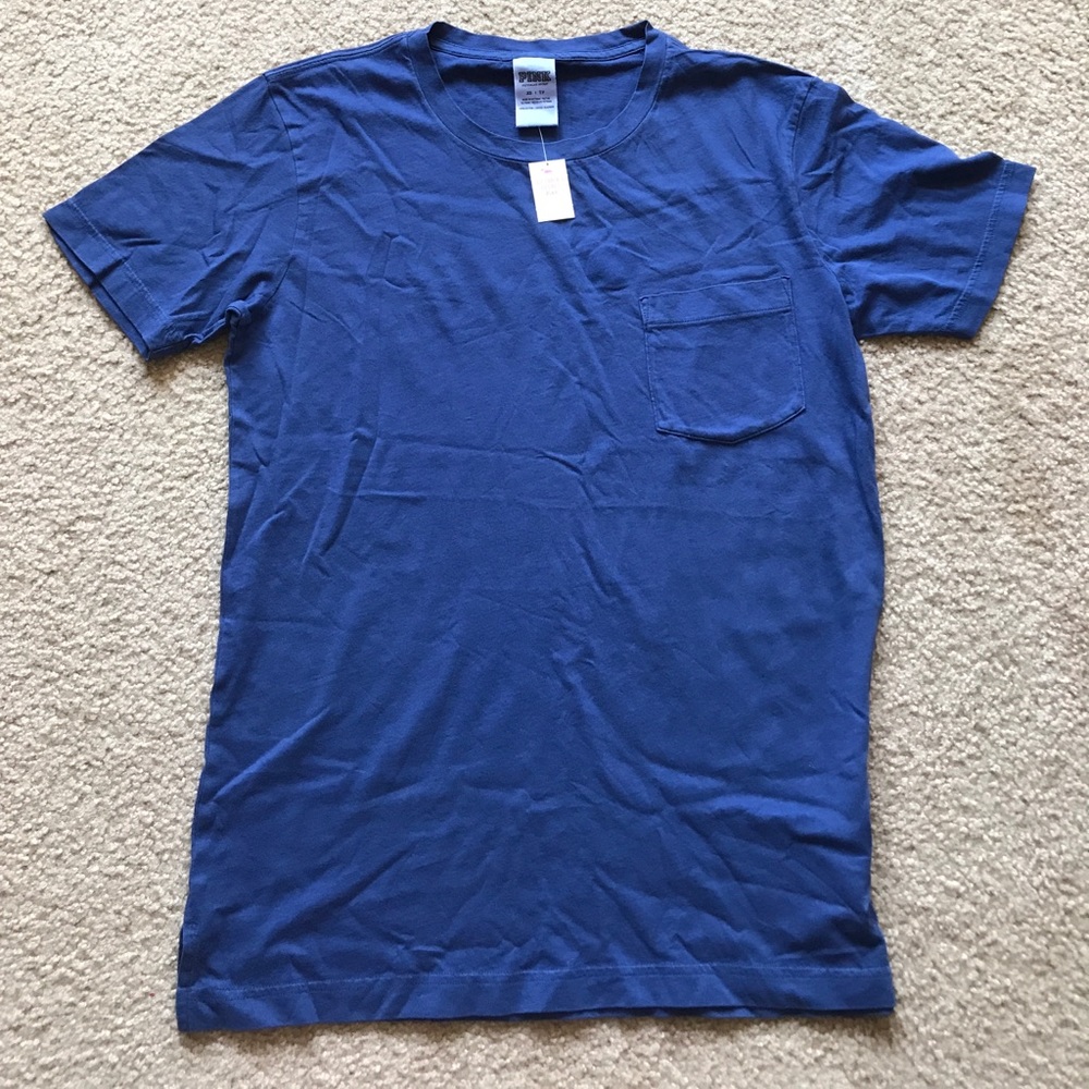VS PINK BLUE POCKET TEE