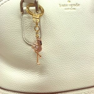 Kate Spade Flamingo Key Ring Bag Charm