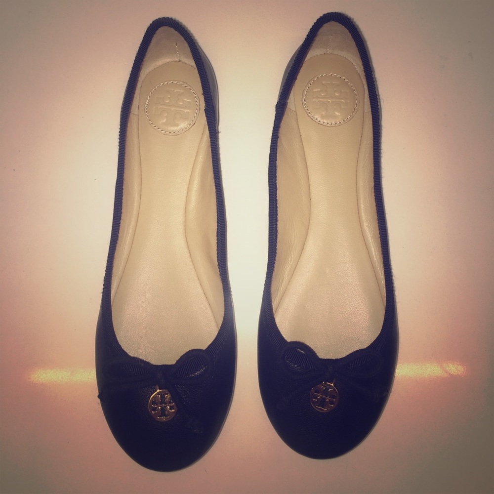Tory Burch black ballet flats 5.5 Brand New