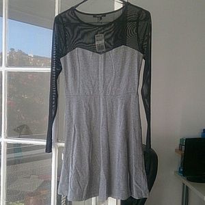 Forever 21 mesh-trimmed skater dress M