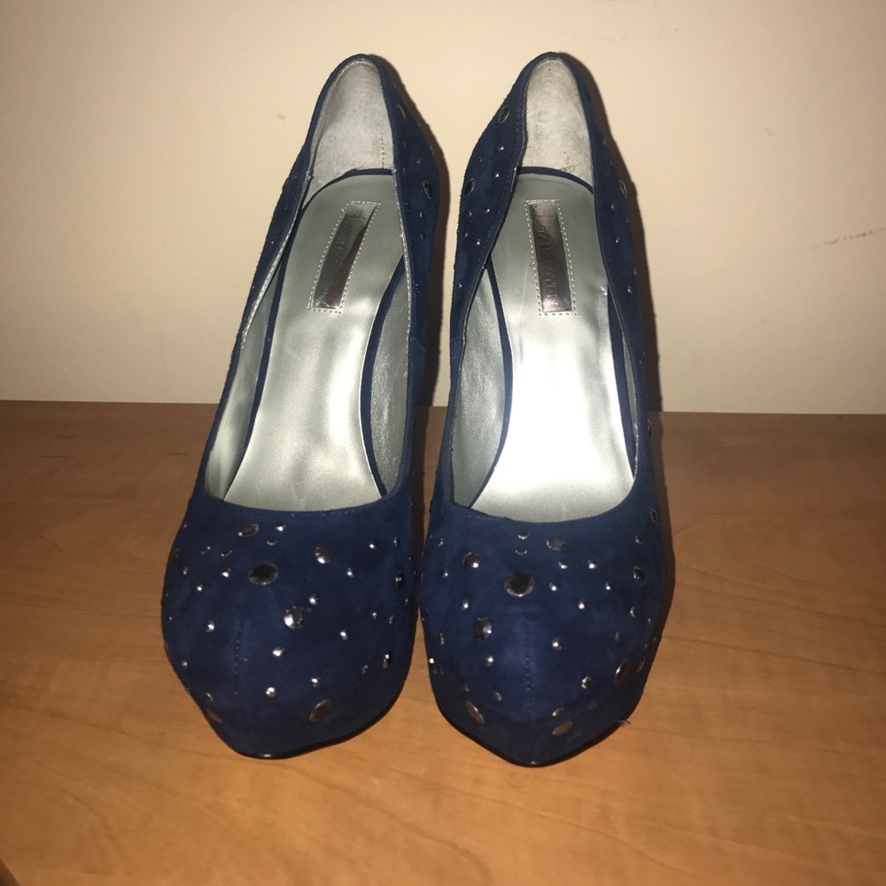 Sexy Navy Blue Embellished Pumps ‼️