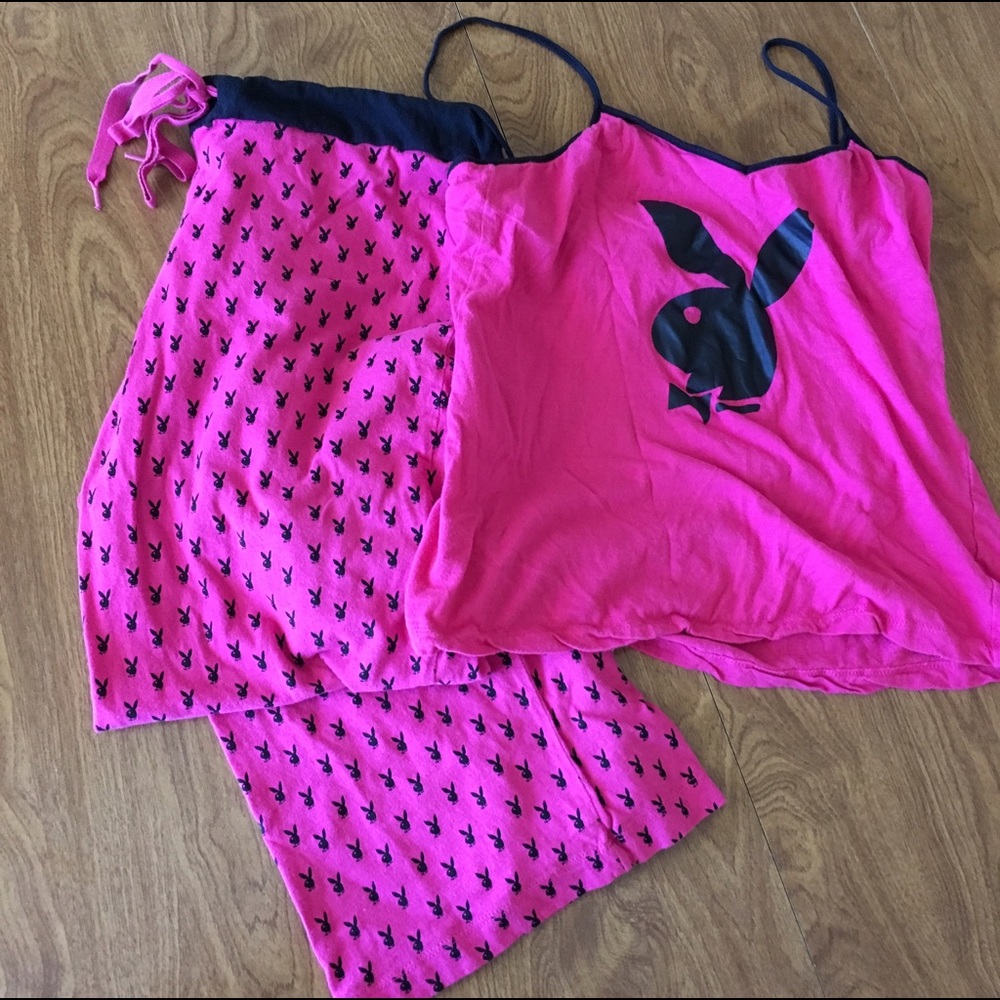 Sold❌ Playboy Pink Intimates Sleep Tank & Bottom