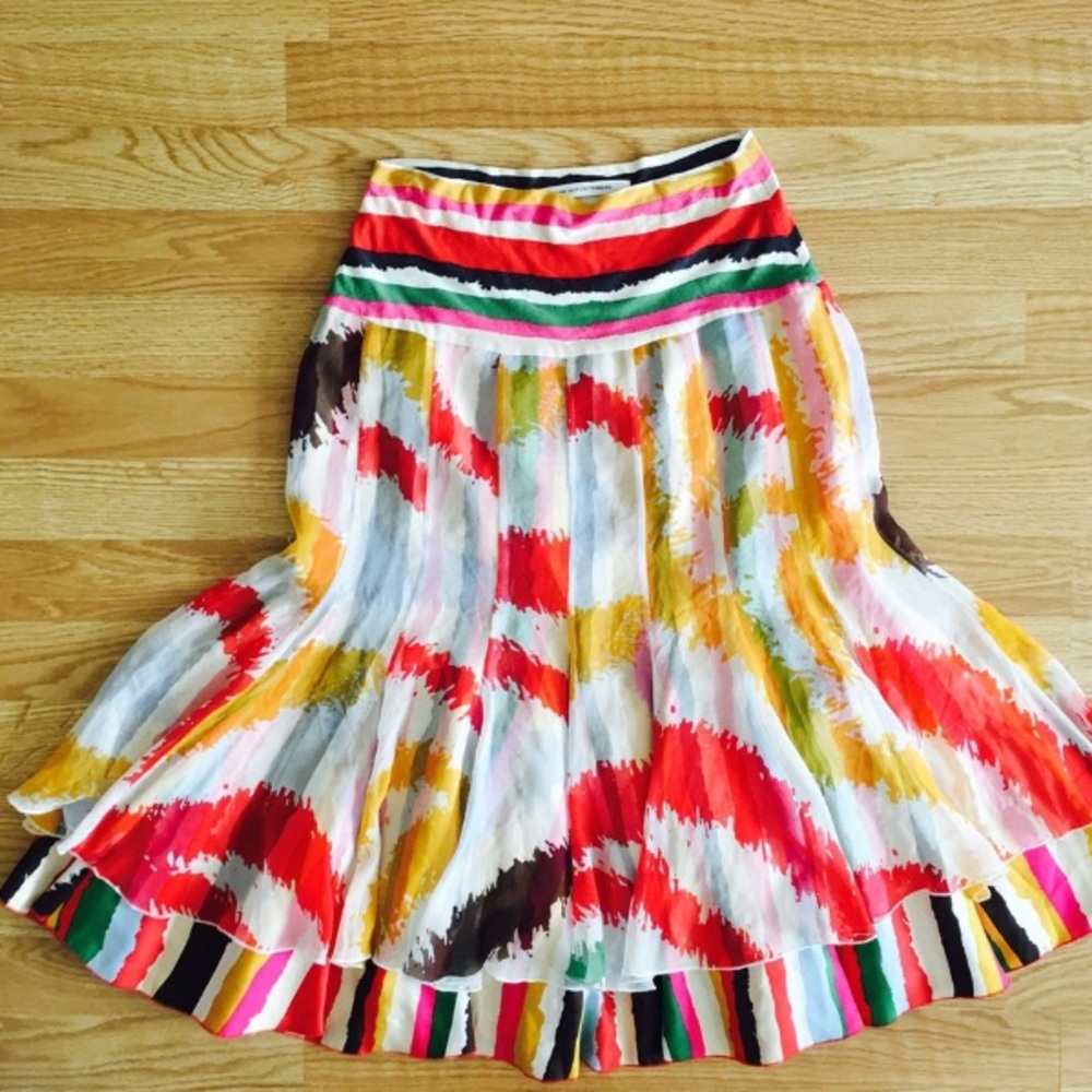 Diane Von Furstenberg silk watercolor skirt