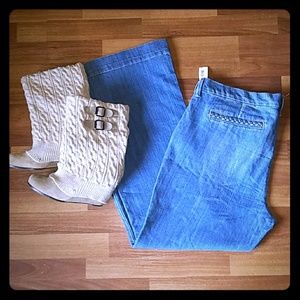 NEW! Old Navy Wide Leg TROUSER Jeans Sz 18