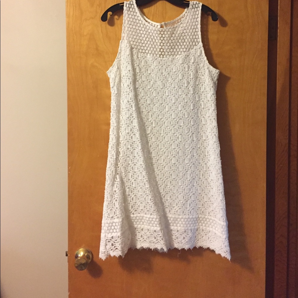 White crochet dress