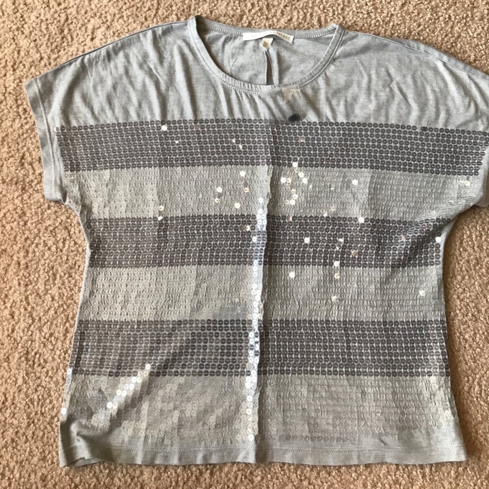 VS SILVER SEQUINED T-SHIRT