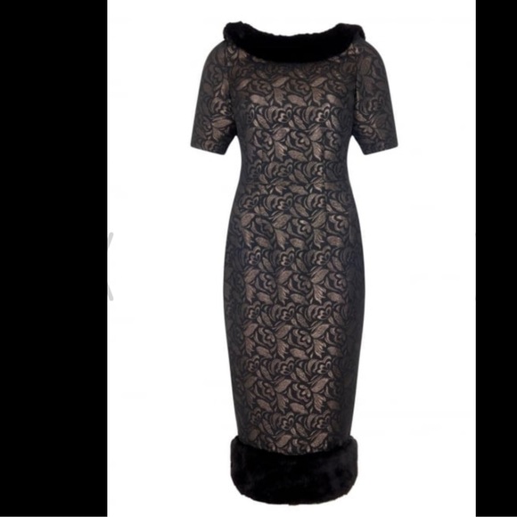 1950's Vintage Style Jacquard Pencil Pinup Dress - Picture 2 of 4