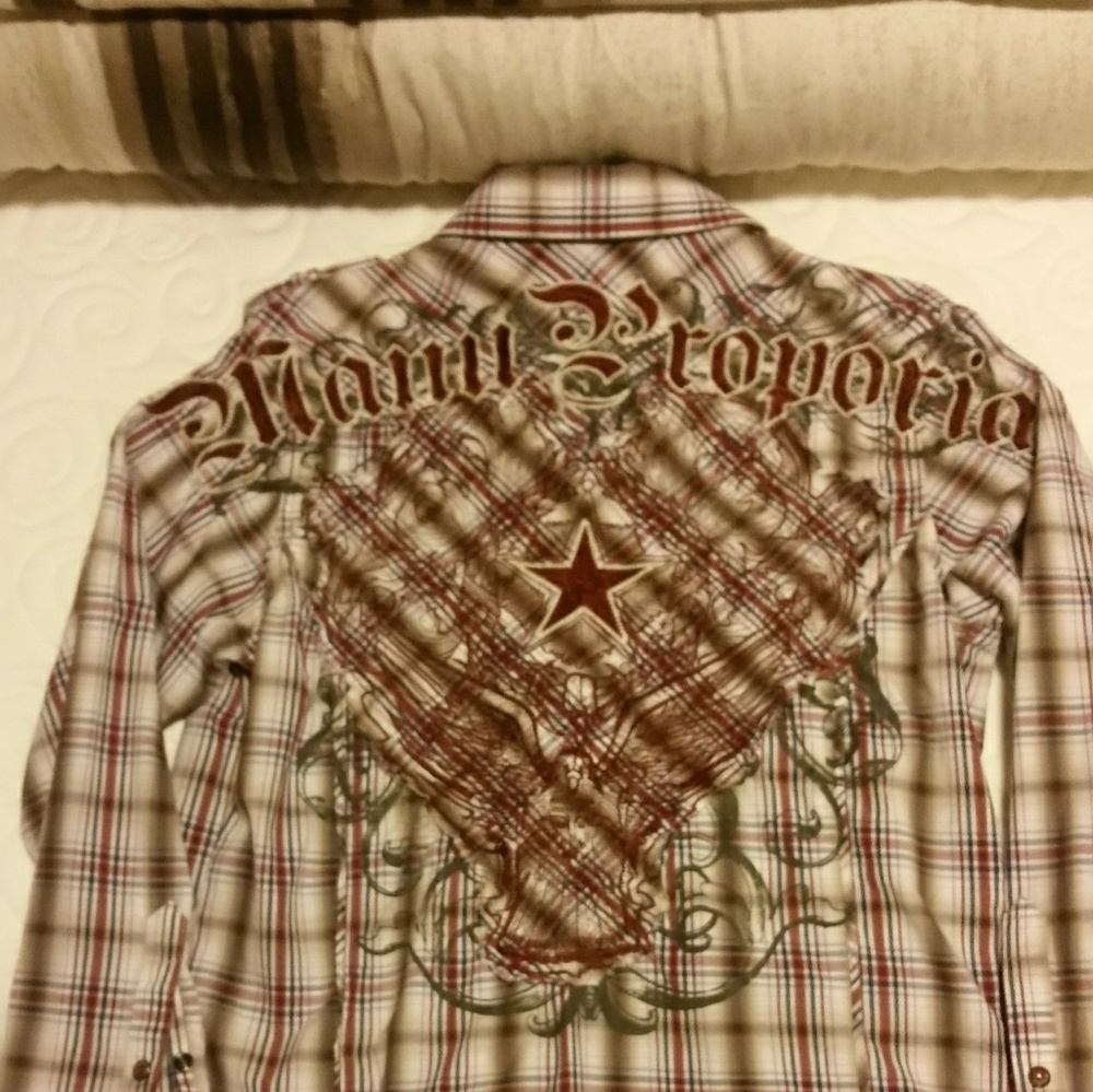 (2/$40) Mens Manchester long sleeve Button up.