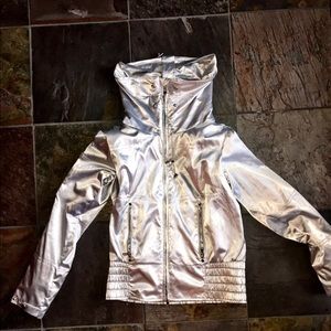 Ralph Lauren silver motorcycle style jacket.