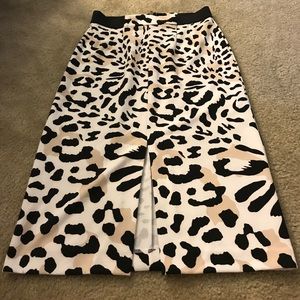 Worthington cheetah print midi pencil skirt