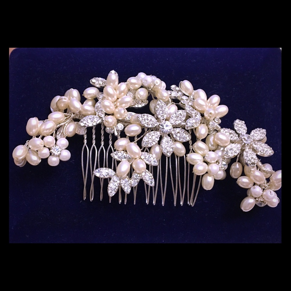 Bridal headpiece.