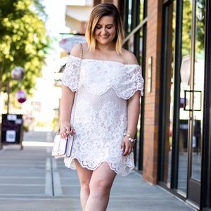 OTS Lace Dress