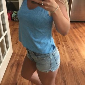 Plain and simple light blue tank top