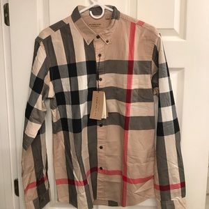 Burberry button down long sleeve shirt
