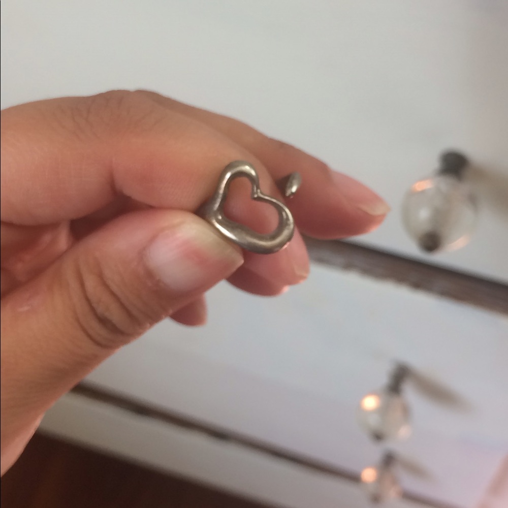 Tiffany and co size 4.5 heart ring